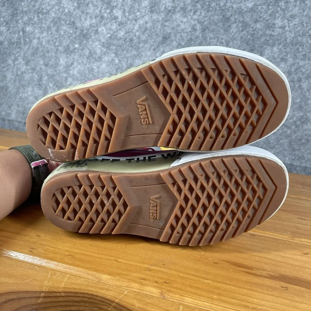 VANS Old Skool Stacked Logo Platform Cabaret Pink Checker Womens 6 / Mens 4.5